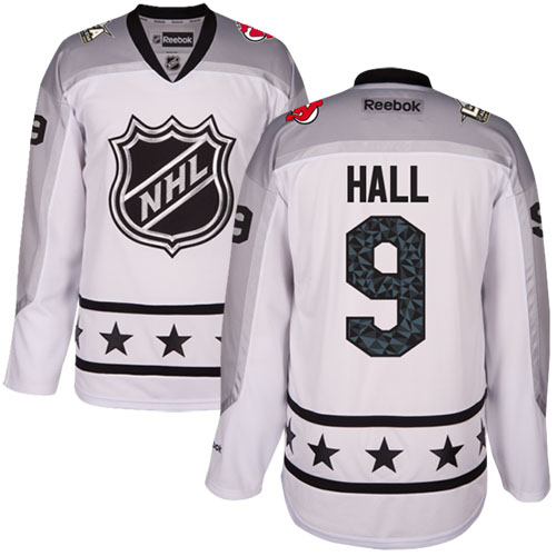 Devils #9 Taylor Hall White All-Star Metropolitan Division Stitched Youth NHL Jersey - Click Image to Close